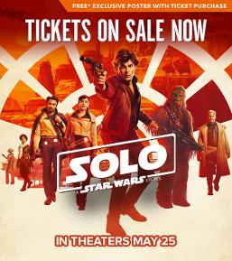 Solo Star Wars Image to buy tickets